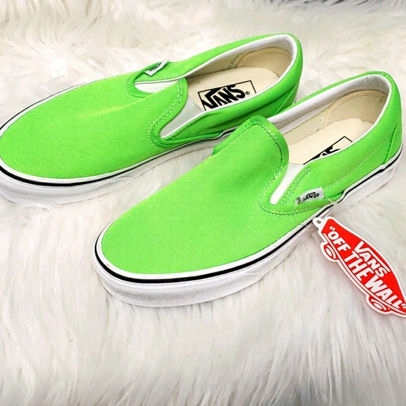 Vans Shoes Neon Green Vans Slip On Poshmark